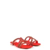Lola Casademunt Calzado<Sandalia plana con pedreria ROJO