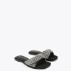 Lola Casademunt Calzado<Sandalia plana con pedreria NEGRO-METAL