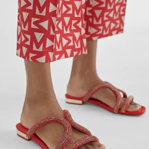 Lola Casademunt Calzado<Sandalia plana con pedreria ROJO