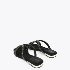 Lola Casademunt Calzado<Sandalia plana con pedreria ROJO