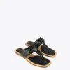 Lola Casademunt Calzado | Baño<Sandalia plana de dedo NEGRO