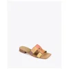 Lola Casademunt Calzado<Sandalia plana efecto rafia multicolor MARRON-NARANJA