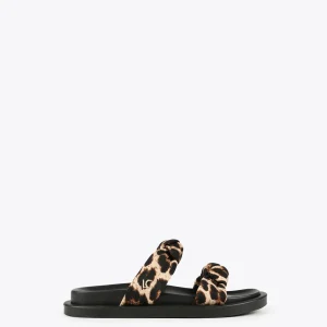 Lola Casademunt Calzado | Baño<Sandalia plana tiras estampado animal MARRON-NEGRO