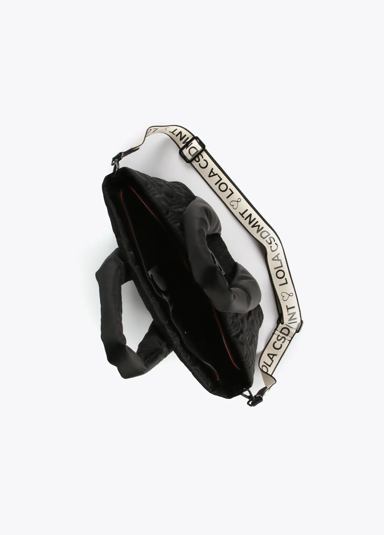 shopper_acolchado_3-4.webp Lola Casademunt Bolsos Shopper | Bolsos De Hombro<Shopper acolchado NEGRO