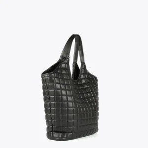 Lola Casademunt Bolsos De Hombro | Bolsos Shopper<Shopper acolchado de cuadros NEGRO