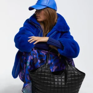 Lola Casademunt Bolsos De Hombro | Bolsos Shopper<Shopper acolchado de cuadros NEGRO