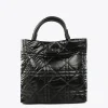 Lola Casademunt Bolsos Shopper | Bolsos De Hombro<Shopper acolchado efecto brillante NEGRO