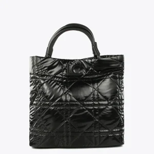 Lola Casademunt Bolsos Shopper | Bolsos De Hombro<Shopper acolchado efecto brillante NEGRO