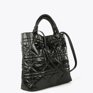Lola Casademunt Bolsos Shopper | Bolsos De Hombro<Shopper acolchado efecto brillante NEGRO
