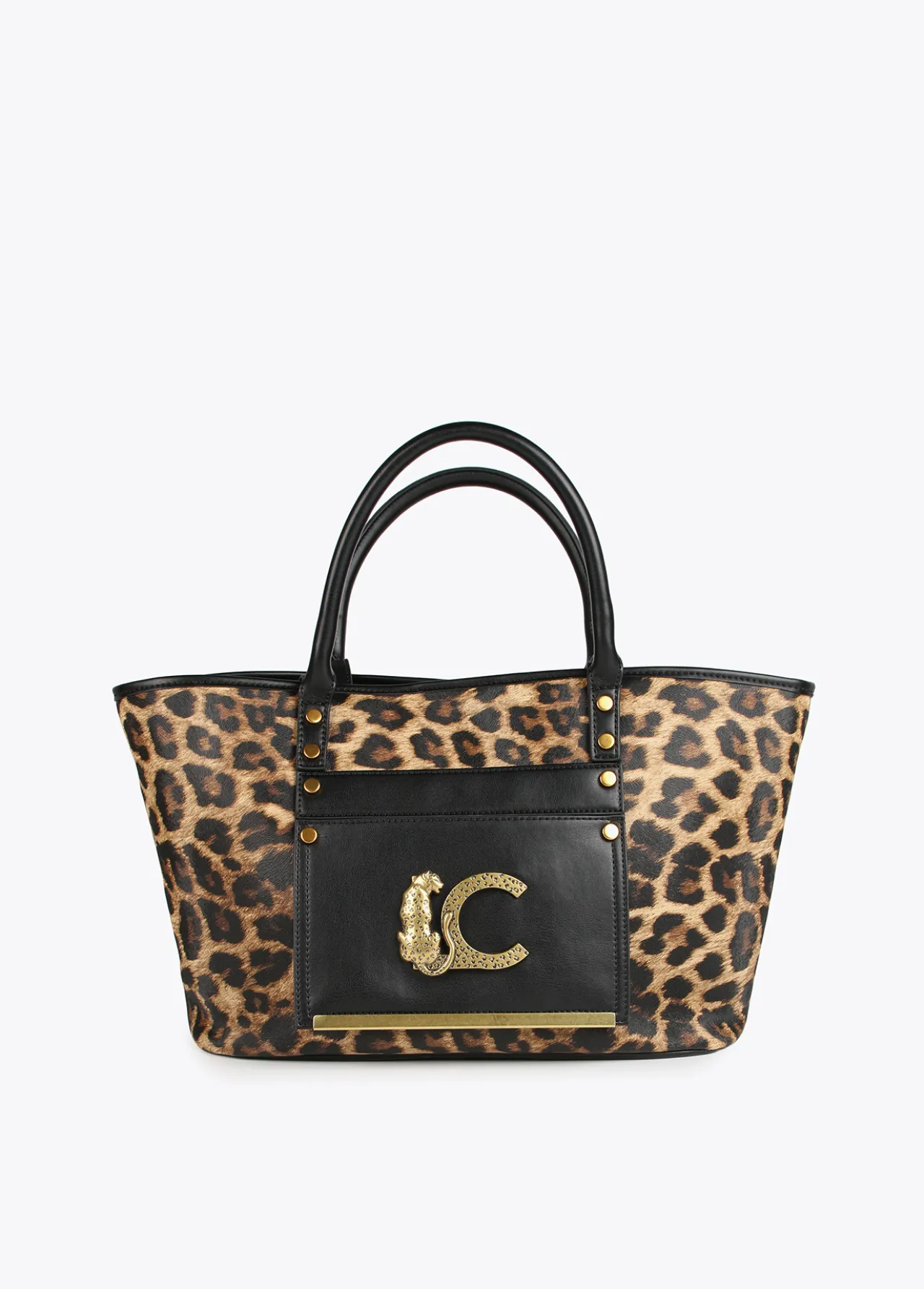 shopper_animal_print_0.webp Lola Casademunt Animal Print | Bolsos Shopper<Shopper animal print MARRON-NEGRO