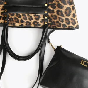 Lola Casademunt Animal Print | Bolsos Shopper<Shopper animal print MARRON-NEGRO