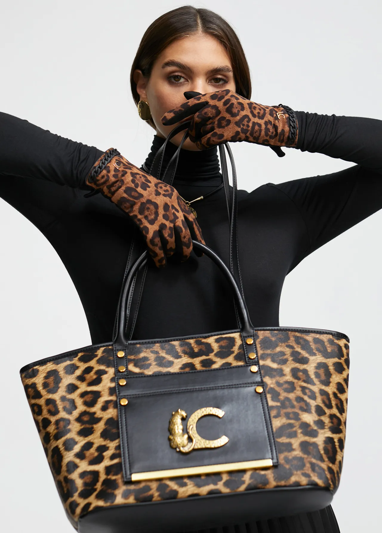 shopper_animal_print_2.webp Lola Casademunt Animal Print | Bolsos Shopper<Shopper animal print MARRON-NEGRO