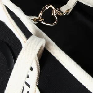 Lola Casademunt Bolsos<Shopper Canvas con asas logotipadas NEGRO-CRUDO