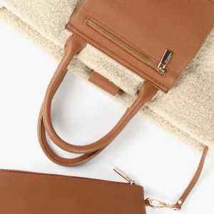 Lola Casademunt Bolsos Shopper | Bandoleras<Shopper de borreguito CRUDO-MARRON