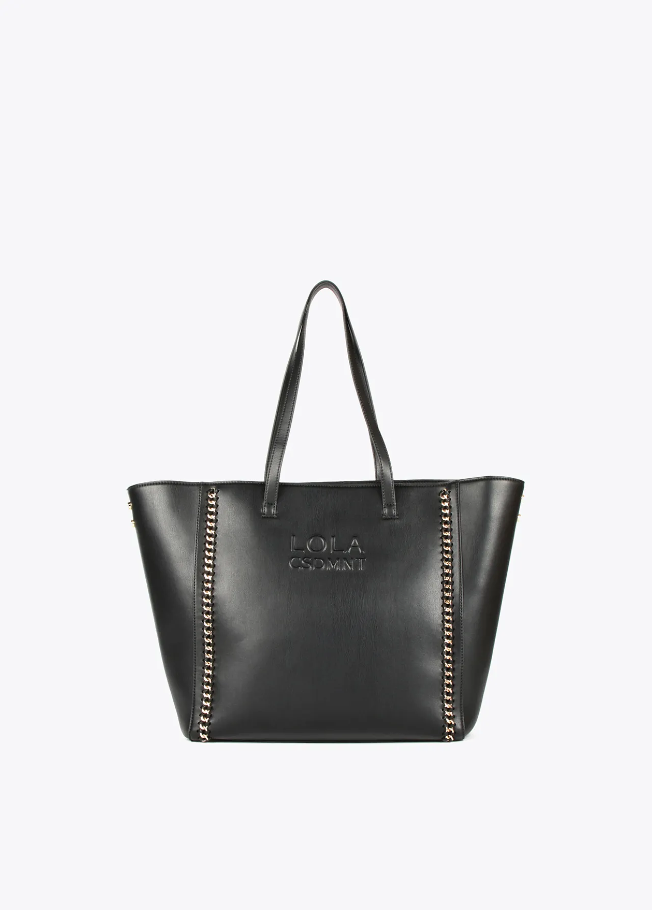shopper_detalle_cadenas_0.webp Lola Casademunt Bolsos De Hombro | Bolsos Grandes<Shopper detalle cadenas NEGRO