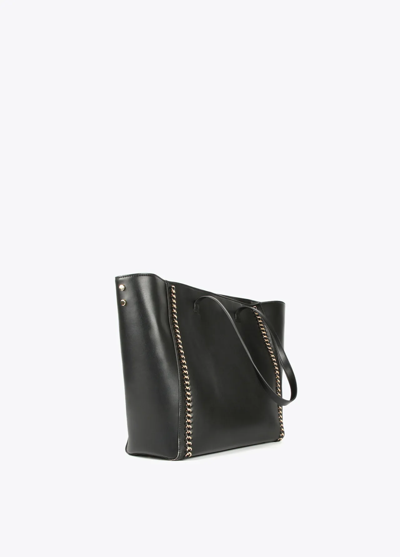 shopper_detalle_cadenas_3.webp Lola Casademunt Bolsos De Hombro | Bolsos Grandes<Shopper detalle cadenas NEGRO