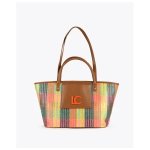 Lola Casademunt Bolsos<Shopper doble asa multicolor MARRON-NARANJA