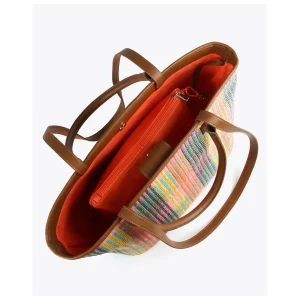 Lola Casademunt Bolsos<Shopper doble asa multicolor MARRON-NARANJA