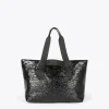 Lola Casademunt Bolsos Shopper | Bolsos De Hombro<Shopper efecto charol MARRON
