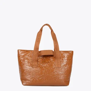 Lola Casademunt Bolsos Shopper | Bolsos De Hombro<Shopper efecto charol MARRON