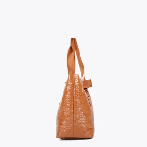 Lola Casademunt Bolsos Shopper | Bolsos De Hombro<Shopper efecto charol MARRON
