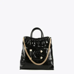 Lola Casademunt Bolsos Shopper | Bolsos De Hombro<Shopper efecto piel brillante NEGRO