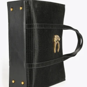 Lola Casademunt Bolsos Shopper | Bolsos De Hombro<Shopper efecto piel cocodrilo NEGRO