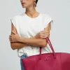 Lola Casademunt Bolsos Shopper | Bolsos De Hombro<Shopper efecto piel granulado CRUDO