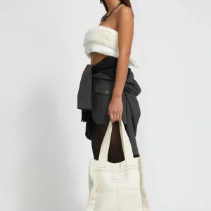Lola Casademunt Bolsos De Hombro | Bolsos Grandes<Shopper efecto piel y pelo NEGRO