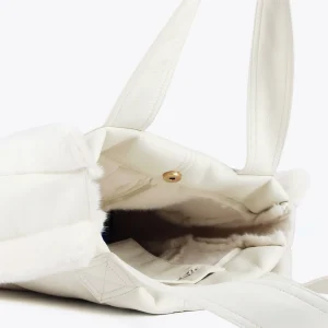 Lola Casademunt Bolsos De Hombro | Bolsos Grandes<Shopper efecto piel y pelo NEGRO