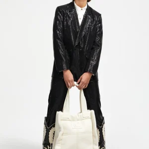 Lola Casademunt Bolsos De Hombro | Bolsos Grandes<Shopper efecto piel y pelo NEGRO
