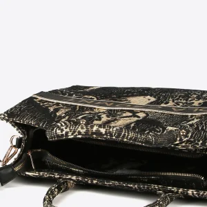 Lola Casademunt Animal Print | Bolsos Shopper<Shopper jacquard NEGRO-METAL
