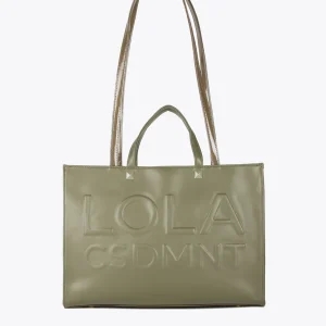 Lola Casademunt Bolsos Shopper | Bolsos De Hombro<Shopper logo relieve KAKI