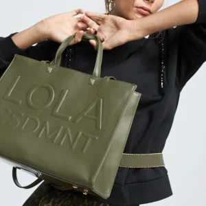 Lola Casademunt Bolsos Shopper | Bolsos De Hombro<Shopper logo relieve KAKI