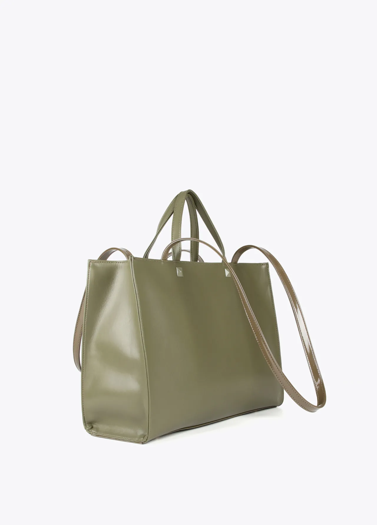 shopper_logo_relieve_5-1.webp Lola Casademunt Bolsos Shopper | Bolsos De Hombro<Shopper logo relieve KAKI