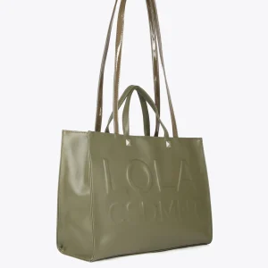 Lola Casademunt Bolsos Shopper | Bolsos De Hombro<Shopper logo relieve KAKI