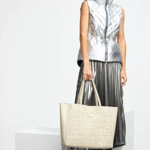 Lola Casademunt Bolsos Shopper | Bolsos De Hombro<Shopper logo troquelado CRUDO