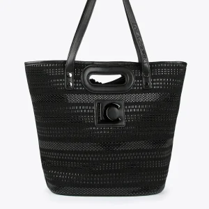 Lola Casademunt Bolsos<Shopper material trenzado NEGRO