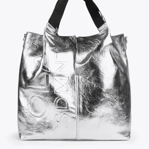 Lola Casademunt Bolsos Shopper | Bolsos De Hombro<Shopper metalizado FUCSIA