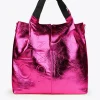 Lola Casademunt Bolsos Shopper | Bolsos De Hombro<Shopper metalizado FUCSIA