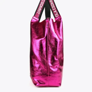 Lola Casademunt Bolsos Shopper | Bolsos De Hombro<Shopper metalizado FUCSIA