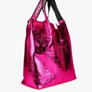 Lola Casademunt Bolsos Shopper | Bolsos De Hombro<Shopper metalizado FUCSIA