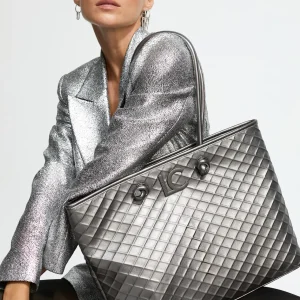 Lola Casademunt Bolsos Shopper | Bolsos De Hombro<Shopper rombos relieve GRIS