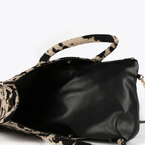 Lola Casademunt Bolsos Shopper | Bolsos Grandes<Shopper tejido animal CRUDO-NEGRO