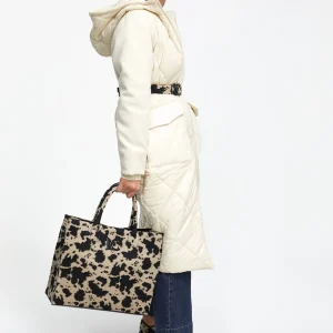 Lola Casademunt Bolsos Shopper | Bolsos Grandes<Shopper tejido animal CRUDO-NEGRO