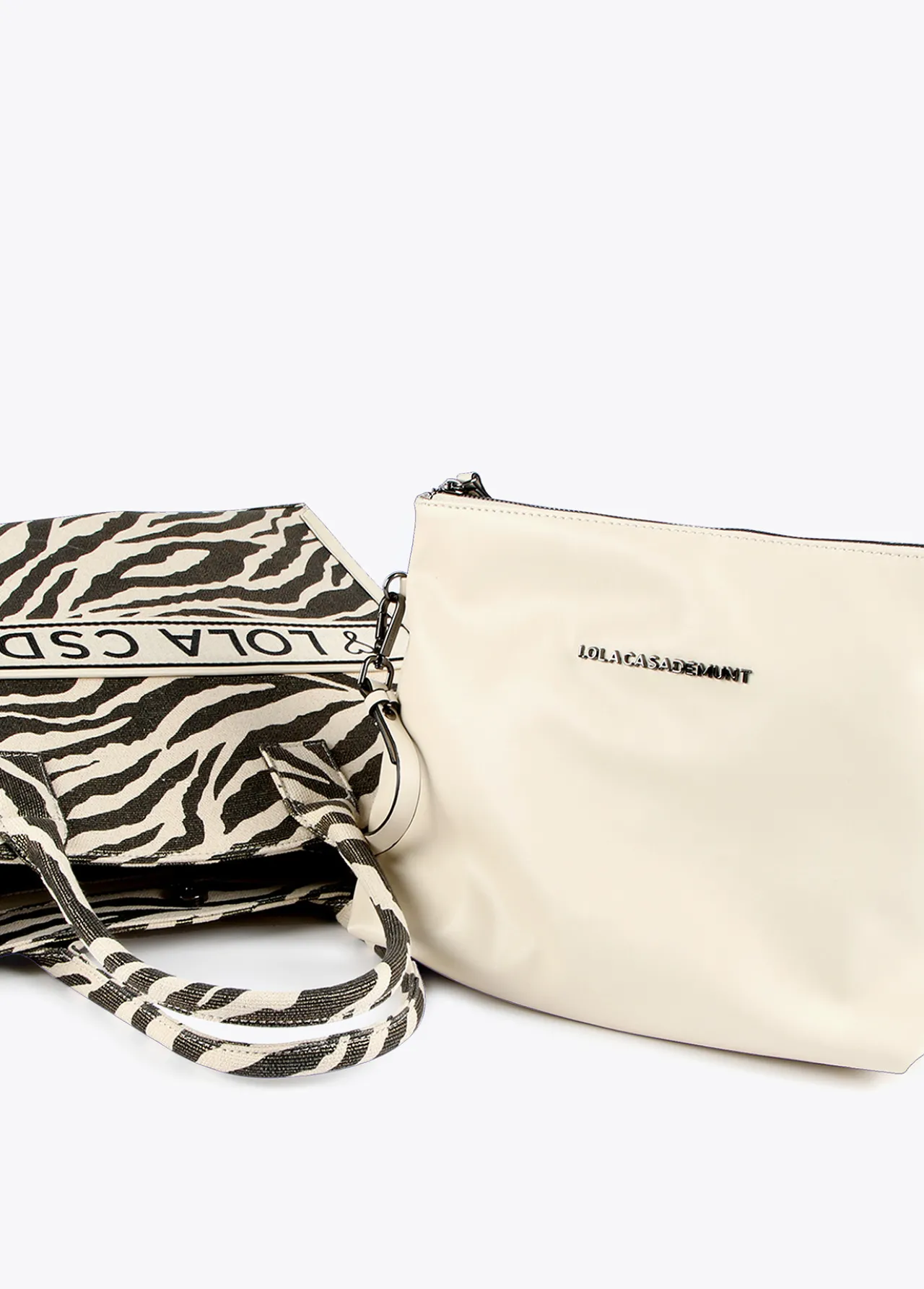 shopper_tejido_combinado_zebra_y_leopard_1.webp Lola Casademunt Bolsos<Shopper tejido combinado zebra y leopard CRUDO-MARRON