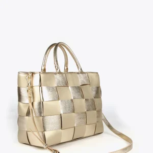 Lola Casademunt Bolsos Shopper | Bolsos De Hombro<Shopper trenzado PLATEADO