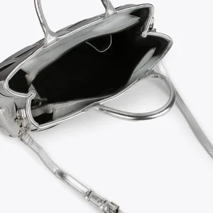 Lola Casademunt Bolsos Shopper | Bolsos De Hombro<Shopper trenzado PLATEADO
