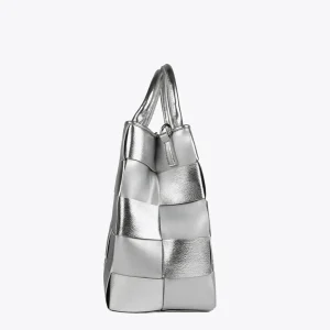 Lola Casademunt Bolsos Shopper | Bolsos De Hombro<Shopper trenzado PLATEADO
