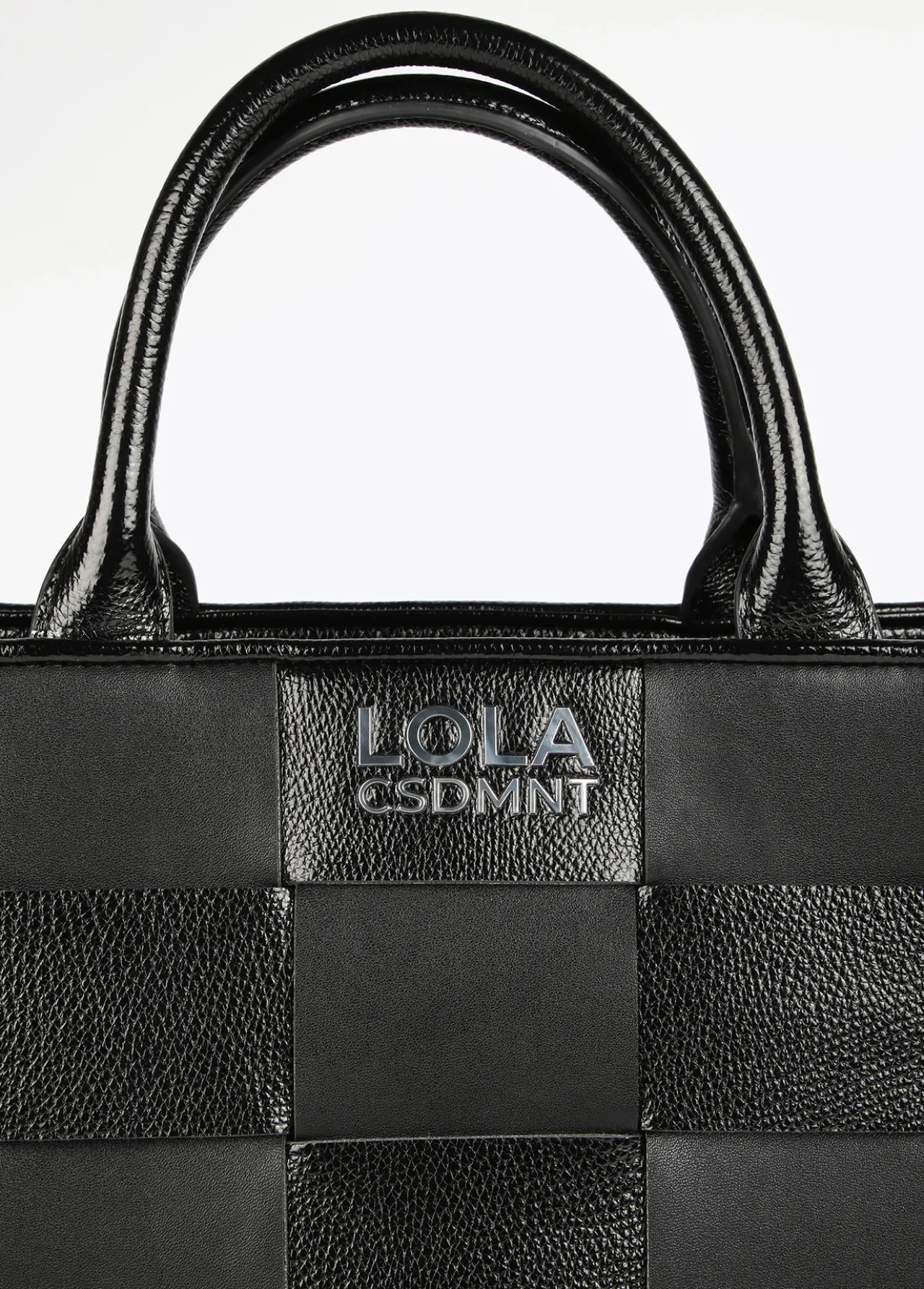 shopper_trenzado_6.webp Lola Casademunt Bolsos Shopper | Bolsos De Hombro<Shopper trenzado PLATEADO